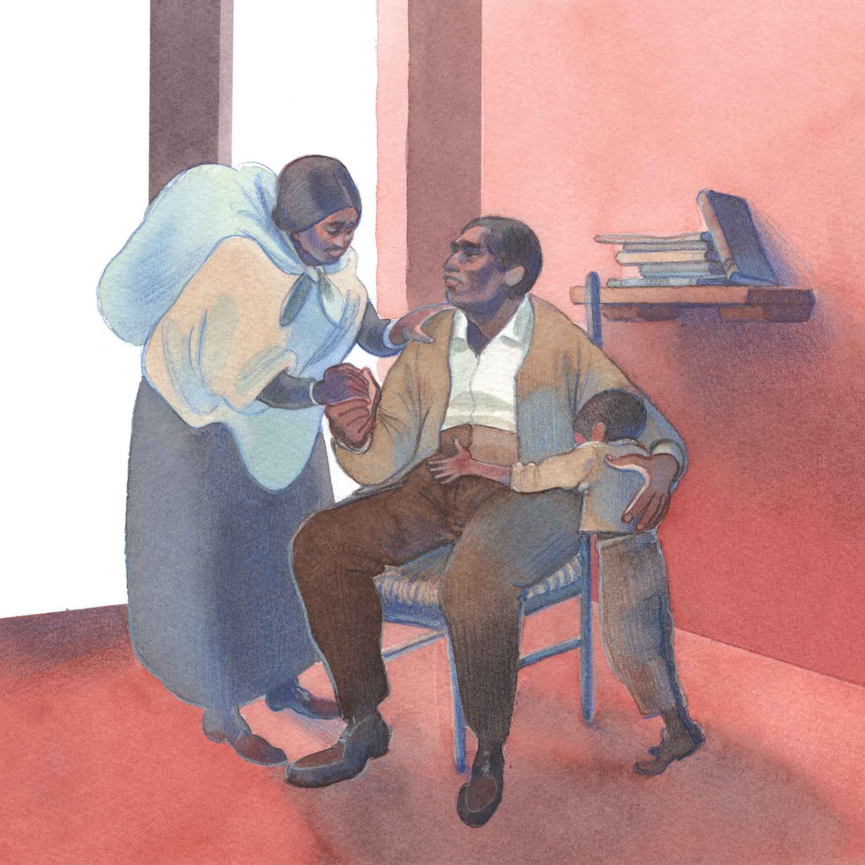 Illustration by Eva Sánchez Gómez for "Uncle Tom's cabin""
